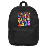 First Day Of Kindergarten Class Of 2035 Colorful 16 in Basic Backpack