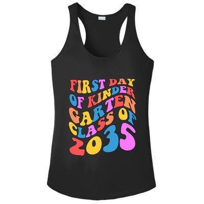 First Day Of Kindergarten Class Of 2035 Colorful Ladies PosiCharge Competitor Racerback Tank