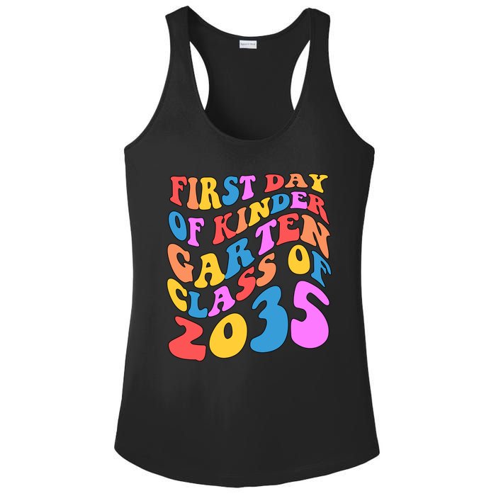 First Day Of Kindergarten Class Of 2035 Colorful Ladies PosiCharge Competitor Racerback Tank