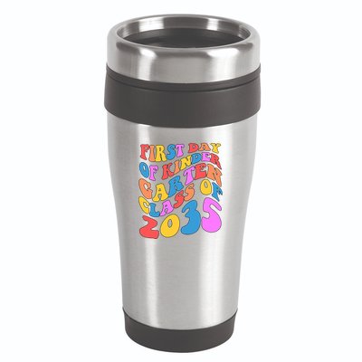 First Day Of Kindergarten Class Of 2035 Colorful 16oz Travel Tumbler