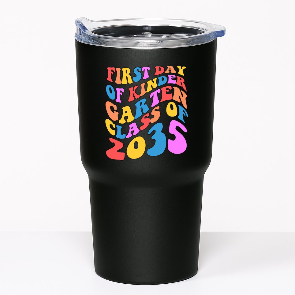 First Day Of Kindergarten Class Of 2035 Colorful Tumbler