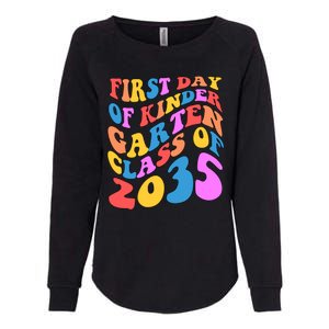 First Day Of Kindergarten Class Of 2035 Colorful Womens California Wash Sweatshirt