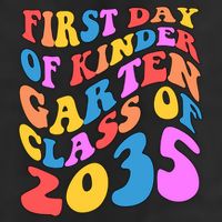 First Day Of Kindergarten Class Of 2035 Colorful Trucker Hat