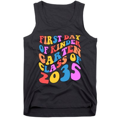 First Day Of Kindergarten Class Of 2035 Colorful Tank Top