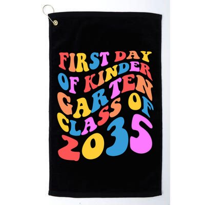First Day Of Kindergarten Class Of 2035 Colorful Golf Towel