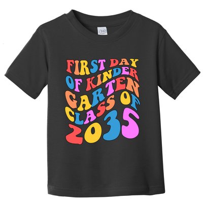 First Day Of Kindergarten Class Of 2035 Colorful Toddler T-Shirt