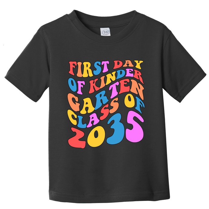 First Day Of Kindergarten Class Of 2035 Colorful Toddler T-Shirt