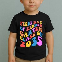 First Day Of Kindergarten Class Of 2035 Colorful Toddler T-Shirt