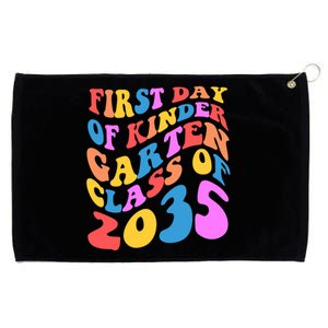 First Day Of Kindergarten Class Of 2035 Colorful Grommeted Golf Towel