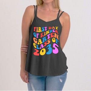 First Day Of Kindergarten Class Of 2035 Colorful Women's Strappy Tank