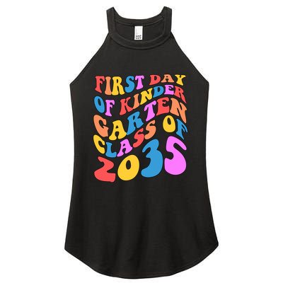 First Day Of Kindergarten Class Of 2035 Colorful Women's Perfect Tri Rocker Tank