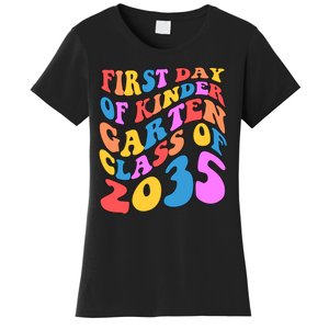 First Day Of Kindergarten Class Of 2035 Colorful Women's T-Shirt