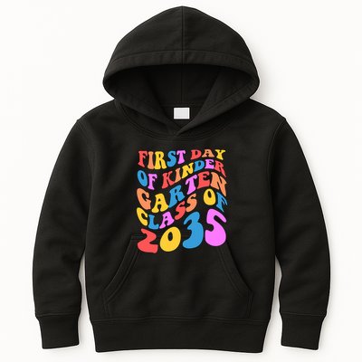 First Day Of Kindergarten Class Of 2035 Colorful Kids Hoodie