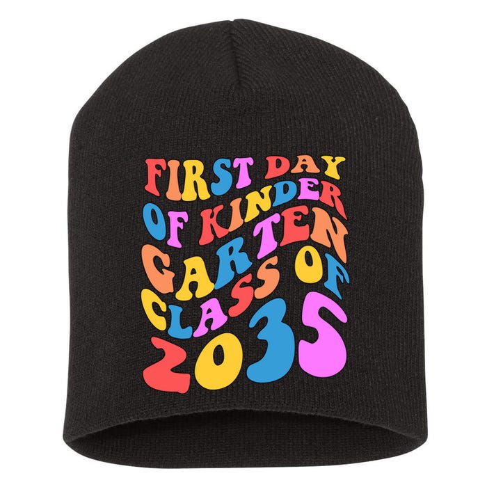 First Day Of Kindergarten Class Of 2035 Colorful Short Acrylic Beanie