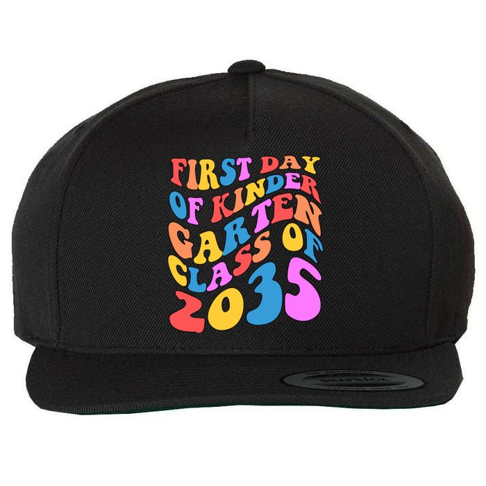 First Day Of Kindergarten Class Of 2035 Colorful Wool Snapback Cap