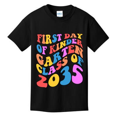 First Day Of Kindergarten Class Of 2035 Colorful Kids T-Shirt