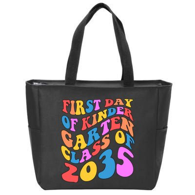 First Day Of Kindergarten Class Of 2035 Colorful Zip Tote Bag