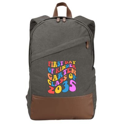 First Day Of Kindergarten Class Of 2035 Colorful Cotton Canvas Backpack