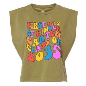 First Day Of Kindergarten Class Of 2035 Colorful Garment-Dyed Women's Muscle Tee