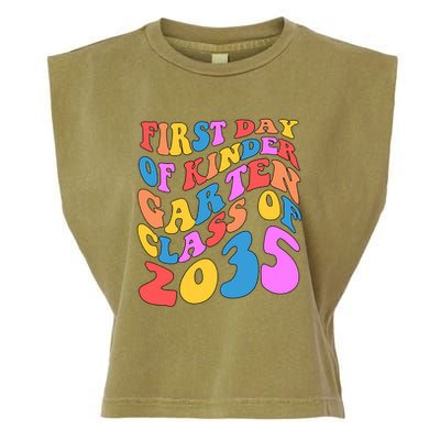 First Day Of Kindergarten Class Of 2035 Colorful Garment-Dyed Women's Muscle Tee