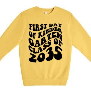 First Day Of Kindergarten Class Of 2035 Retro Premium Crewneck Sweatshirt