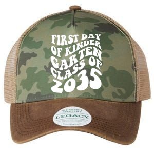 First Day Of Kindergarten Class Of 2035 Retro Legacy Tie Dye Trucker Hat