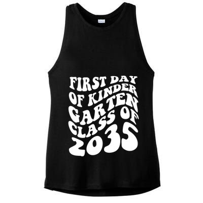 First Day Of Kindergarten Class Of 2035 Retro Ladies PosiCharge Tri-Blend Wicking Tank