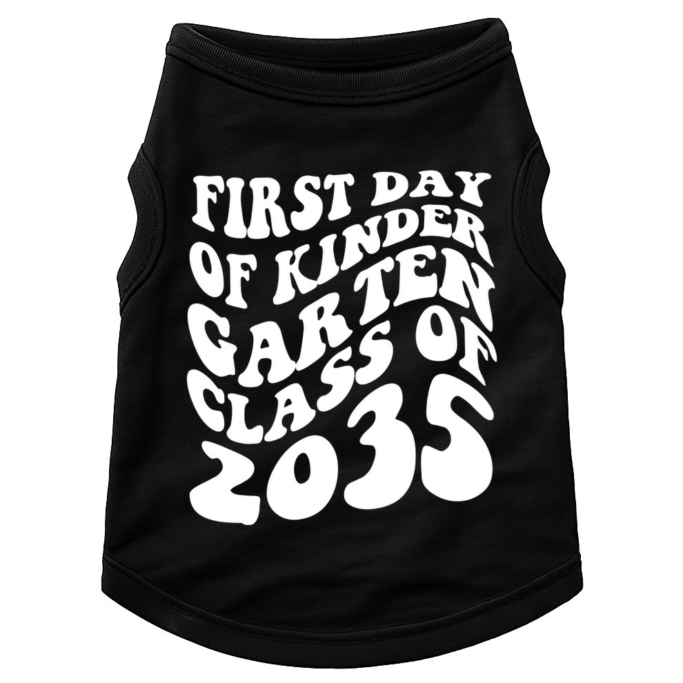 First Day Of Kindergarten Class Of 2035 Retro Doggie Tank