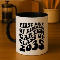 First Day Of Kindergarten Class Of 2035 Retro Mug