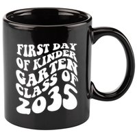 First Day Of Kindergarten Class Of 2035 Retro 11oz C Handle Ceramic Mug