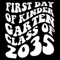 First Day Of Kindergarten Class Of 2035 Retro Flatbill Hat