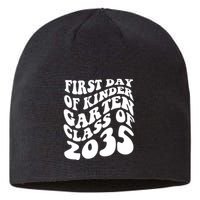 First Day Of Kindergarten Class Of 2035 Retro Sustainable Beanie