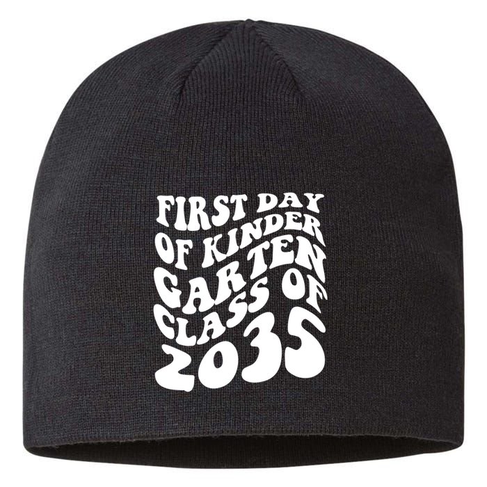 First Day Of Kindergarten Class Of 2035 Retro Sustainable Beanie