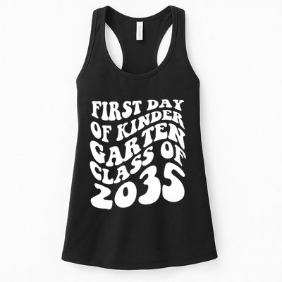 First Day Of Kindergarten Class Of 2035 Retro Womens Tank Top