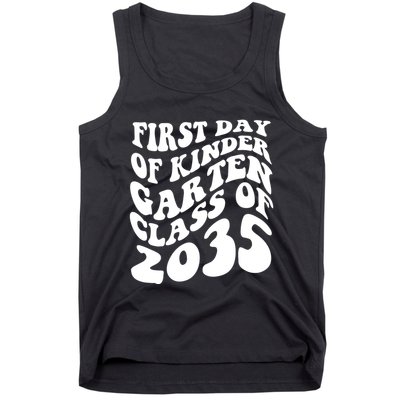 First Day Of Kindergarten Class Of 2035 Retro Tank Top