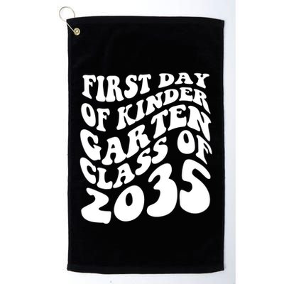 First Day Of Kindergarten Class Of 2035 Retro Golf Towel