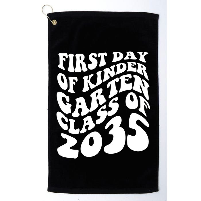 First Day Of Kindergarten Class Of 2035 Retro Golf Towel