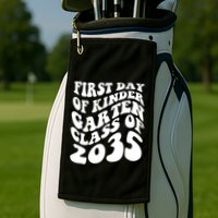 First Day Of Kindergarten Class Of 2035 Retro Golf Towel