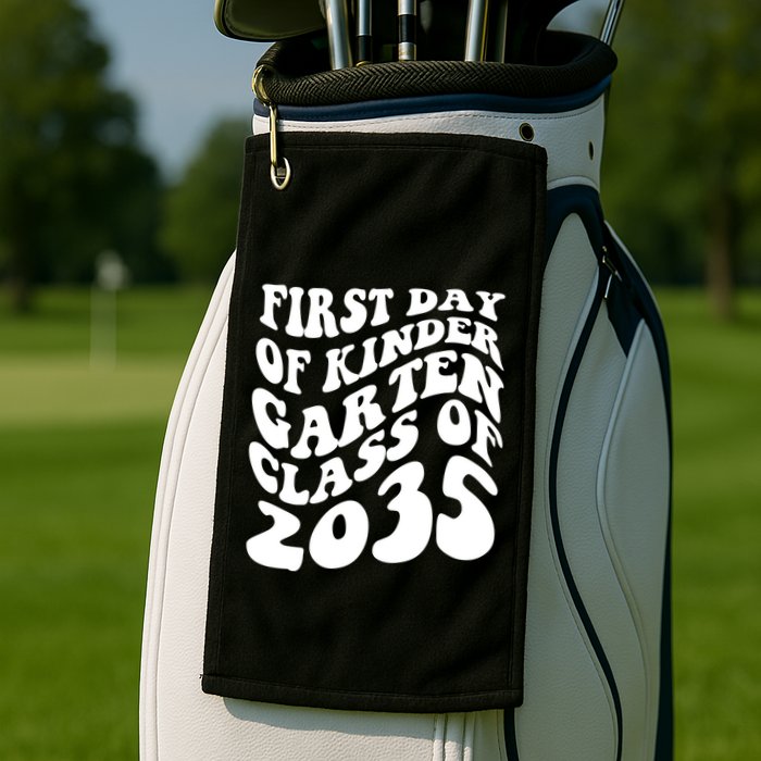 First Day Of Kindergarten Class Of 2035 Retro Golf Towel