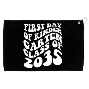 First Day Of Kindergarten Class Of 2035 Retro Grommeted Golf Towel