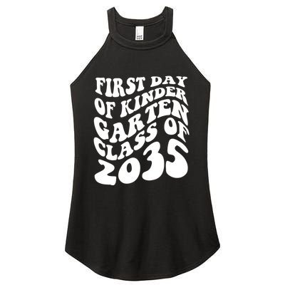 First Day Of Kindergarten Class Of 2035 Retro Women's Perfect Tri Rocker Tank