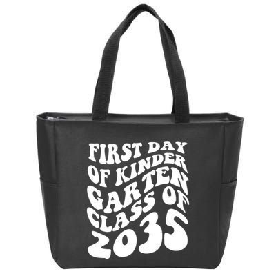 First Day Of Kindergarten Class Of 2035 Retro Zip Tote Bag