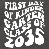 First Day Of Kindergarten Class Of 2035 Retro Vector Backpack