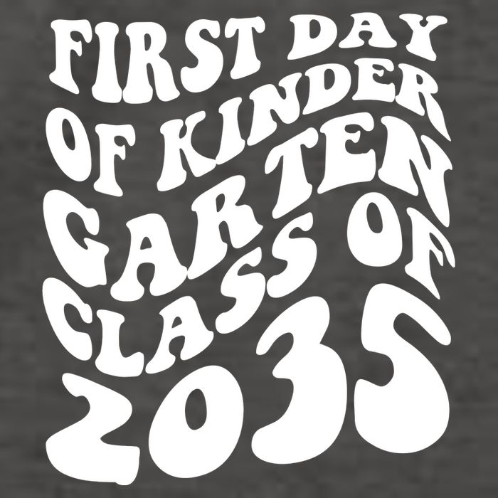 First Day Of Kindergarten Class Of 2035 Retro Vector Backpack