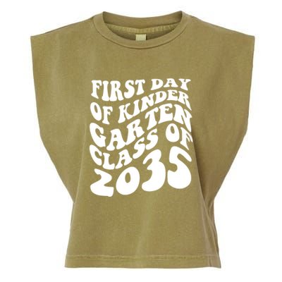 First Day Of Kindergarten Class Of 2035 Retro Garment-Dyed Women's Muscle Tee