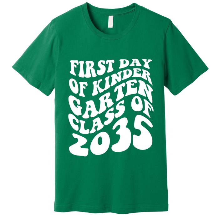 First Day Of Kindergarten Class Of 2035 Retro Premium T-Shirt