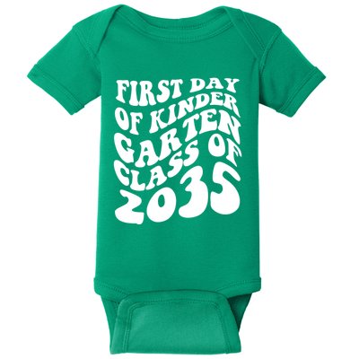 First Day Of Kindergarten Class Of 2035 Retro Baby Bodysuit
