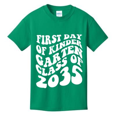 First Day Of Kindergarten Class Of 2035 Retro Kids T-Shirt