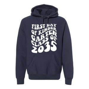 First Day Of Kindergarten Class Of 2035 Retro Premium Hoodie