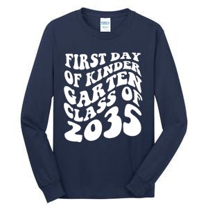 First Day Of Kindergarten Class Of 2035 Retro Tall Long Sleeve T-Shirt